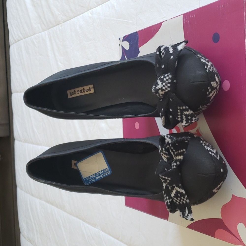 Black & White Not Rated Furry Thing 2 Stilleto Pumps